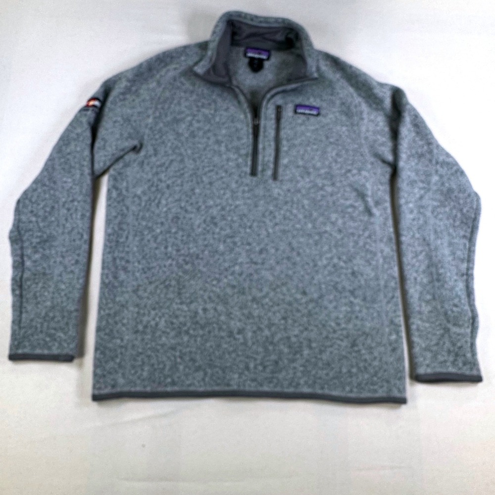 Patagonia Better Sweater Mens Medium Gray Quarter Zip Fleece Pullover 25522FA16 - Picture 2 of 9